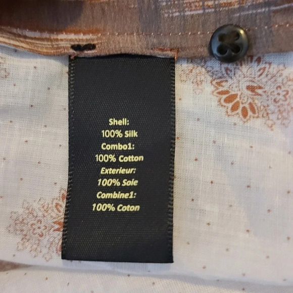 Elizabeth & James Julian Silk Rhinestone Collar Top S - Picture 9 of 10